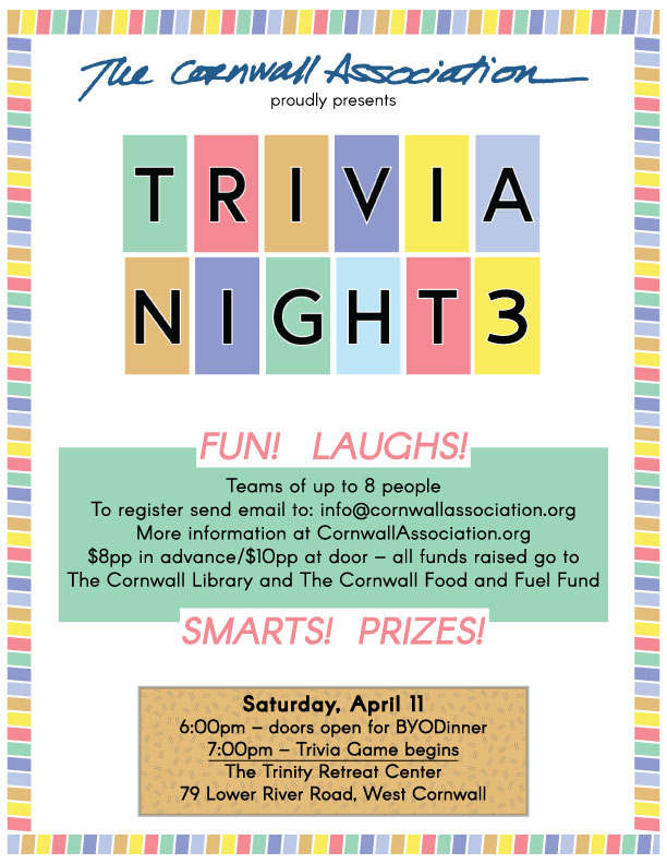 Trivia Night 3 April 2020 The Cornwall Association